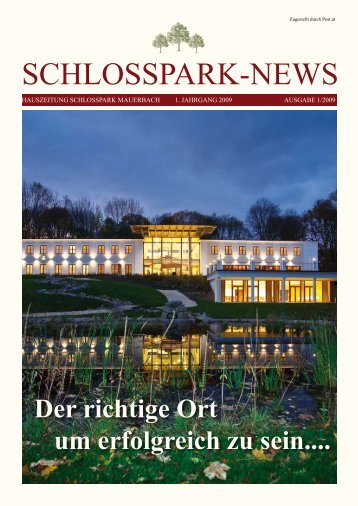 Ausgabe 1/2009 - Schlosspark Mauerbach