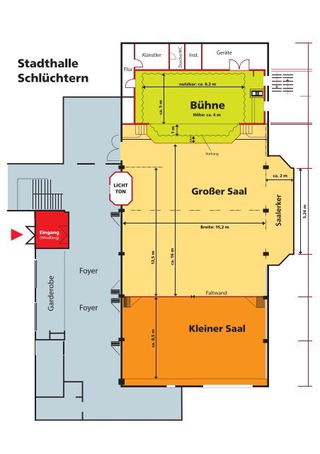 Plan Stadthalle SchlÃƒÂ¼chtern - Erdgeschoss