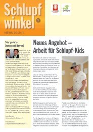 Newsletter Schlupfwinkel 2010