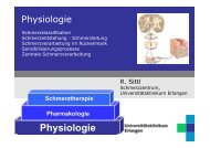 Physiologie - Schmerzzentrum - UniversitÃ¤tsklinikum Erlangen