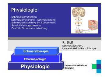 Physiologie - Schmerzzentrum - UniversitÃ¤tsklinikum Erlangen