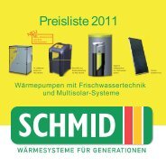 Preisliste 2011 Schmid gesamt - Schmid Energiesysteme