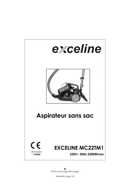 Aspirateur sans sac EXCELINE MC22TM1 - Electro Depot