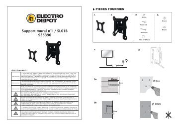 Support mural nÂ°1 / SL01B 935396 - Electro Depot