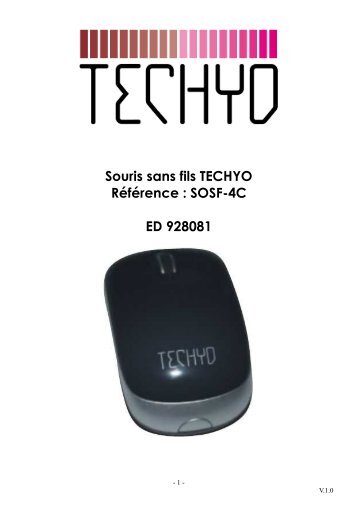 NOTICE SOURIS TECHYO SOSF-4C ed 928081 - Electro Depot