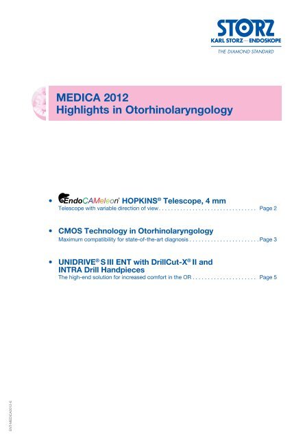 PRESSE Mitteilungen PRESS Releases MEDICA 2012 - Karl Storz
