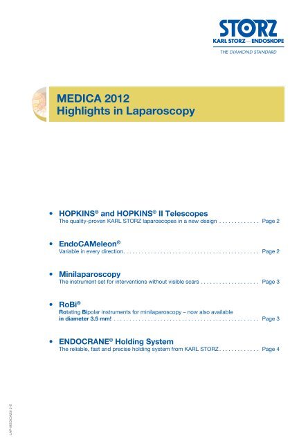 PRESSE Mitteilungen PRESS Releases MEDICA 2012 - Karl Storz