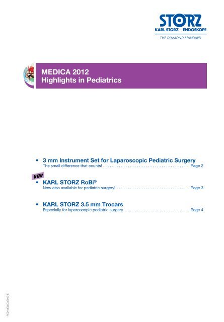 PRESSE Mitteilungen PRESS Releases MEDICA 2012 - Karl Storz