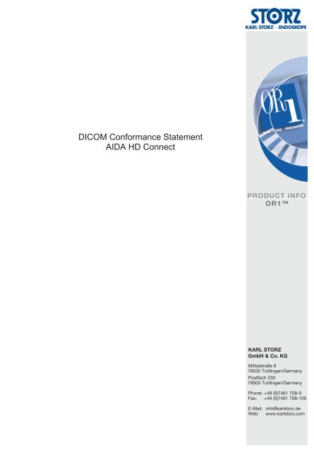 DICOM Conformance Statement AIDA HD Connect - Karl Storz