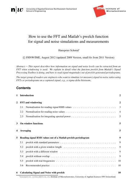 How to use the FFT and Matlab's pwelch function for signal and ...