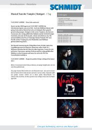 Musical Tanz der Vampire | Stuttgart - Schmidt Bustouristik