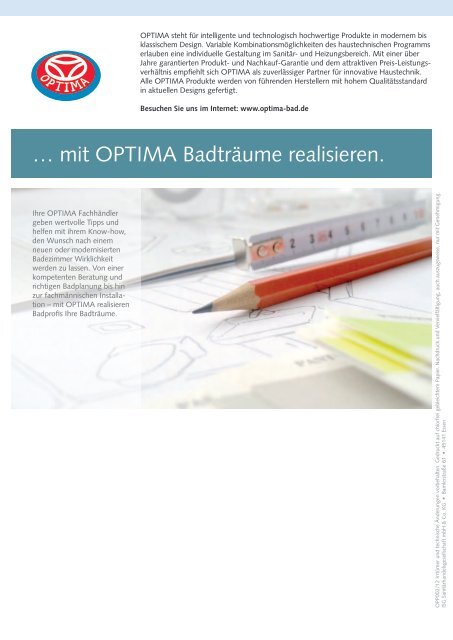 OPTIMA S Ã¢Â€Â“ Badkeramik - Mainmetall