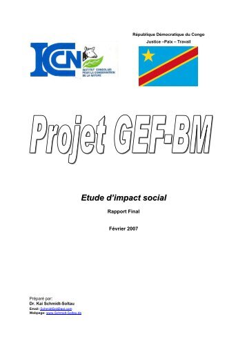 Etude d'impact social - Dr. Kai Schmidt-Soltau