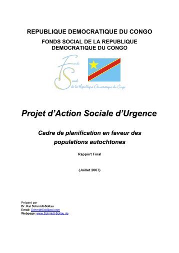 Projet d'Action Sociale d'Urgence - Dr. Kai Schmidt-Soltau