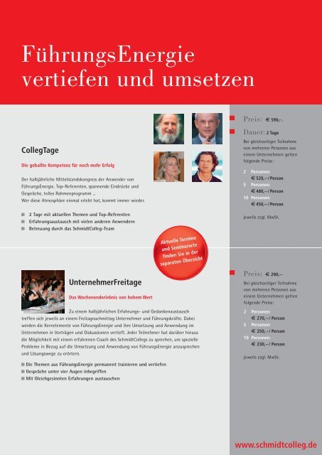 Seminar - SchmidtColleg GmbH & Co. KG