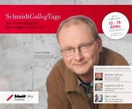 SchmidtCollegTage - SchmidtColleg GmbH & Co. KG