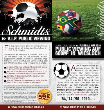 public viewing auf 600mÂ² in wiesloch - Schmidts Alter Schlachthof