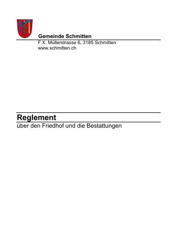 Reglement - Gemeinde Schmitten