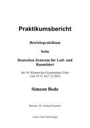 Praktikumsbericht - Peter Schmolinga