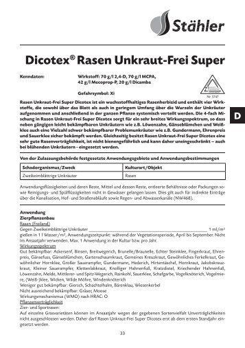 D DicotexÃ‚Â® Rasen Unkraut-Frei Super - Schneckenprofi