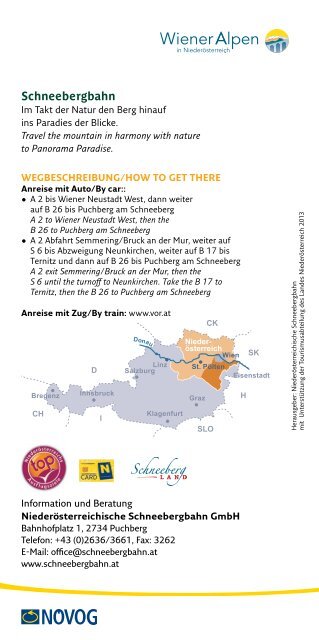 Schneebergbahn - Schneeberg-Sesselbahn