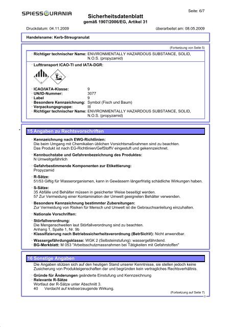 Sicherheitsdatenblatt - Schneckenprofi