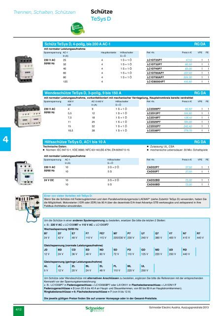 Gesamtinhaltsverzeichnis Automatisierung ... - Schneider Electric