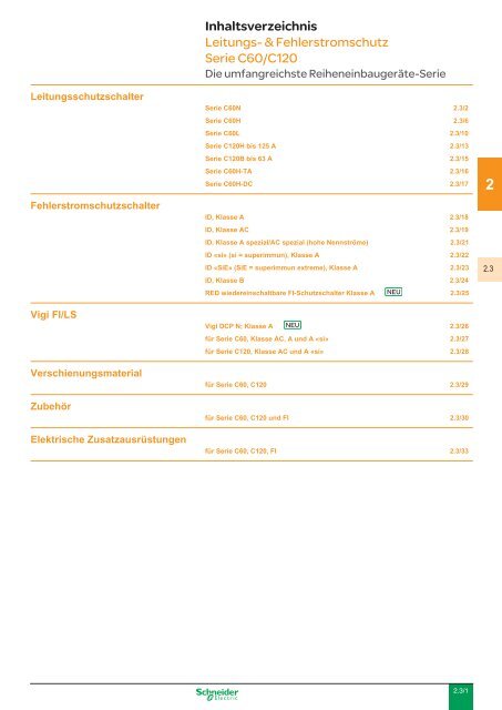 Fehlerstromschutz Serie C60/C120 - Schneider Electric