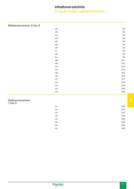 5.00 Produkt-Index - Schneider Electric