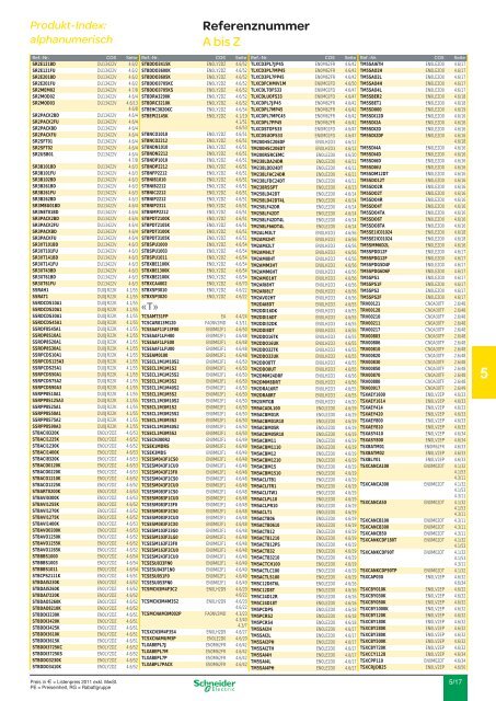 5.00 Produkt-Index - Schneider Electric