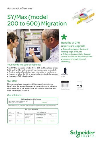 SY/Max (model 200 to 600) Migration - Schneider Electric