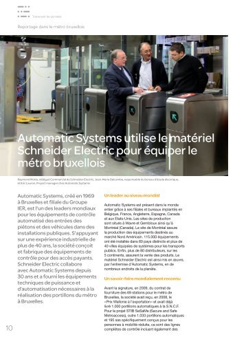Automatic Systems utilise le matÃƒÂ©riel Schneider Electric pour ...
