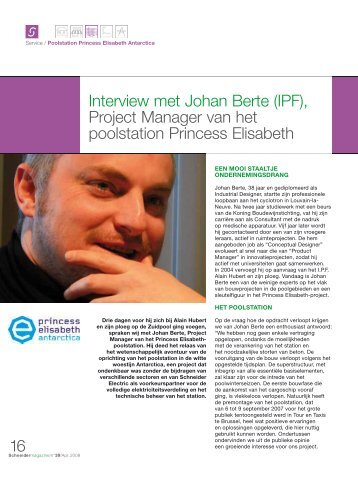 Interview met Johan Berte (IPF), Project Manager van het ...