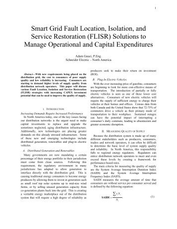 (FLISR) Solutions to Manage Operational and ... - Schneider Electric