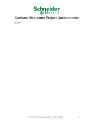 Schneider Electric and the Carbon Disclosure Project