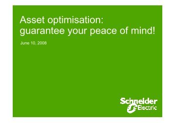 Asset optimisation Services - Schneider Electric