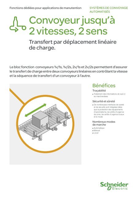 Convoyeur jusqu'ÃƒÂ  2 vitesses, 2 directions - Schneider Electric