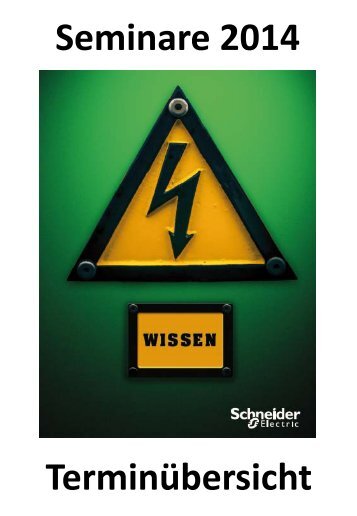 Trainingskalender 2014 (PDF - 117 kB) - Schneider Electric