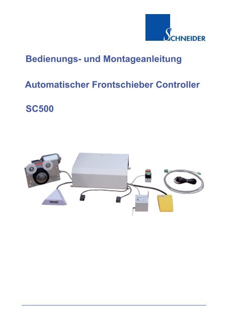 Bedienungsanleitung SC500 - Schneider Elektronik GmbH