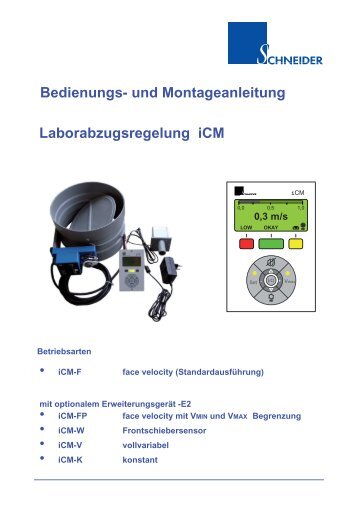 Bedienungsanleitung iCM - Schneider Elektronik GmbH