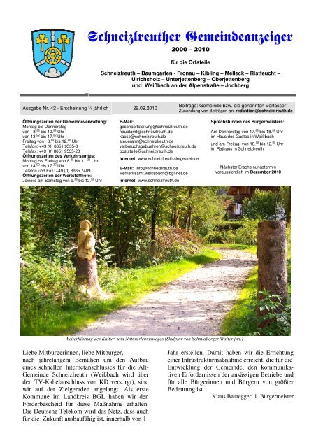 Gemeindeanzeiger 3-10 - Schneizlreuth