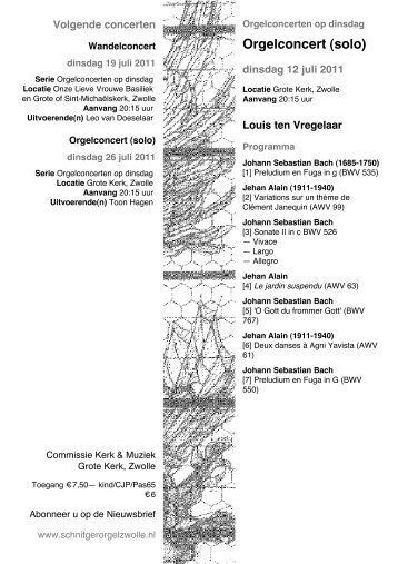 Programmaboekje [PDF] - Schnitger-orgel Zwolle