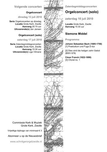 Programmaboekje [PDF] - Schnitger-orgel Zwolle