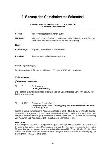 Protokoll vom 19. Februar 2013 - Gemeinde Schnottwil