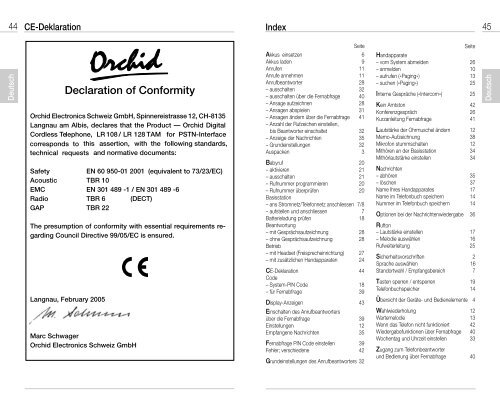 DECT Cordless Phone LR108 / LR128TAM Low Radiation