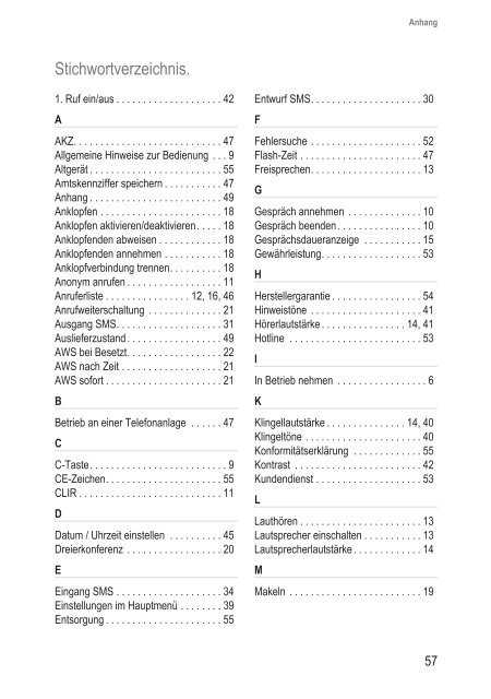 Bedienungsanleitung - Schnurlostelefon.de