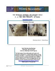 April 2013 - Mountain Spinners & Weaver Guild