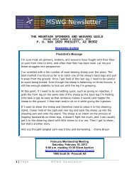 February 2013 - Mountain Spinners & Weaver Guild