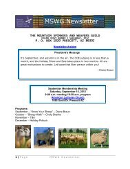 MSWG Newsletter - Mountain Spinners & Weaver Guild