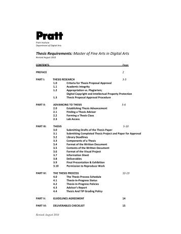 DDA Thesis Guidelines - Pratt Institute